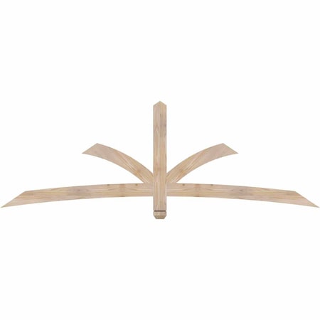 Ekena Millwork Davenport Smooth Timber Gable Bracket, Douglas Fir, 84"W x 28"H x 1 1/2"D x 3 1/2"F, 8/12 Pitch GBW084X28X0204DAV00SDF